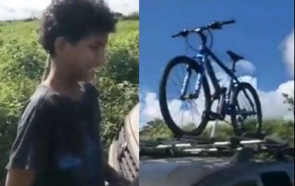 Menino ajuda ciclistas perdidos e chora com surpresa