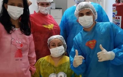 Equipe da USF Três Lagoas atende com roupas de heróis
