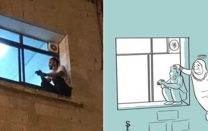 Homem escala hospital para se despedir da mãe com covid-19