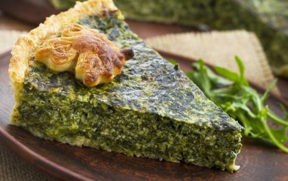 Torta de quinoa com escarola&nbsp;