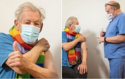 Ian McKellen é vacinado contra Covid: 'Momento especial'