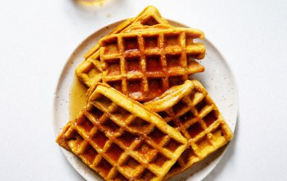 Receita: Waffles de abóbora
