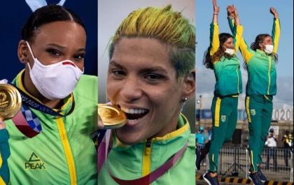 Mulheres são responsáveis por 3/4 das medalhas de ouro do Brasil em Tóquio