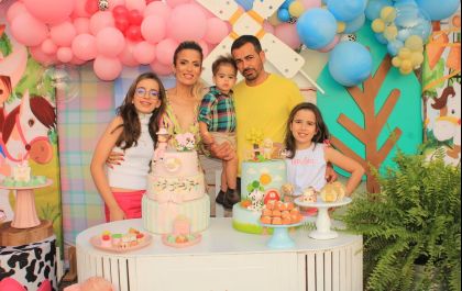 Sophia e Pedro comemoram seu aniversário na estância Verde Flora