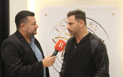 Edgard Júnior na inauguração da Estetik KV com Henri Castelli