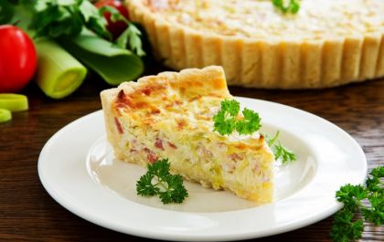 Quiche Alsaciana, uma torta alemã simples, elegante e saborosa