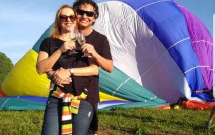Pura adrenalina! Casal três-lagoense realiza sonho radical aos 50 anos