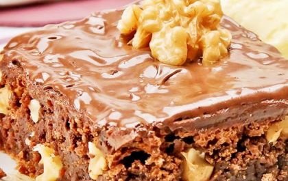Brownie de Creme de Avelã com Nozes
